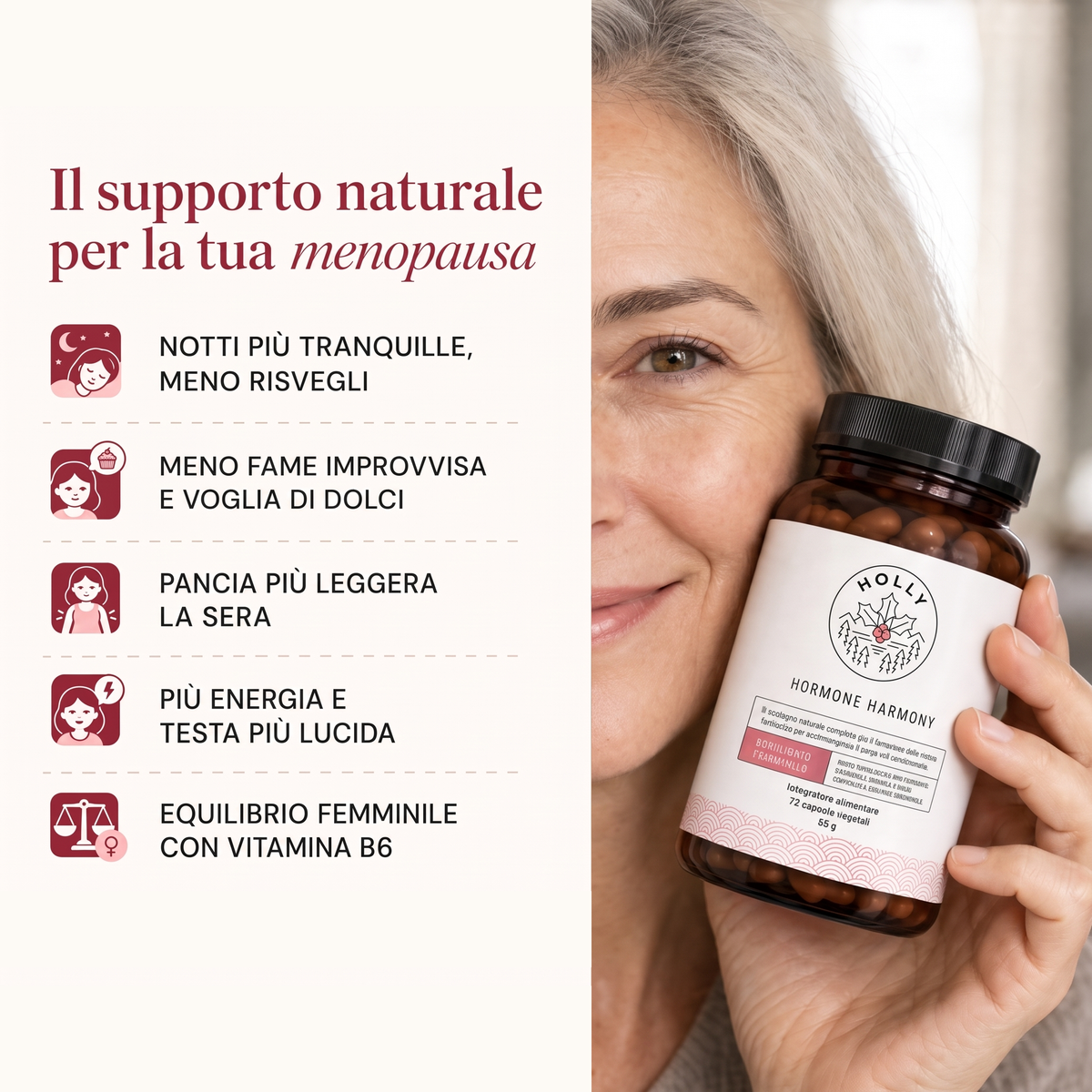 Holly™ Balance - La Soluzione per Ritrovare il Benessere durante la Menopausa